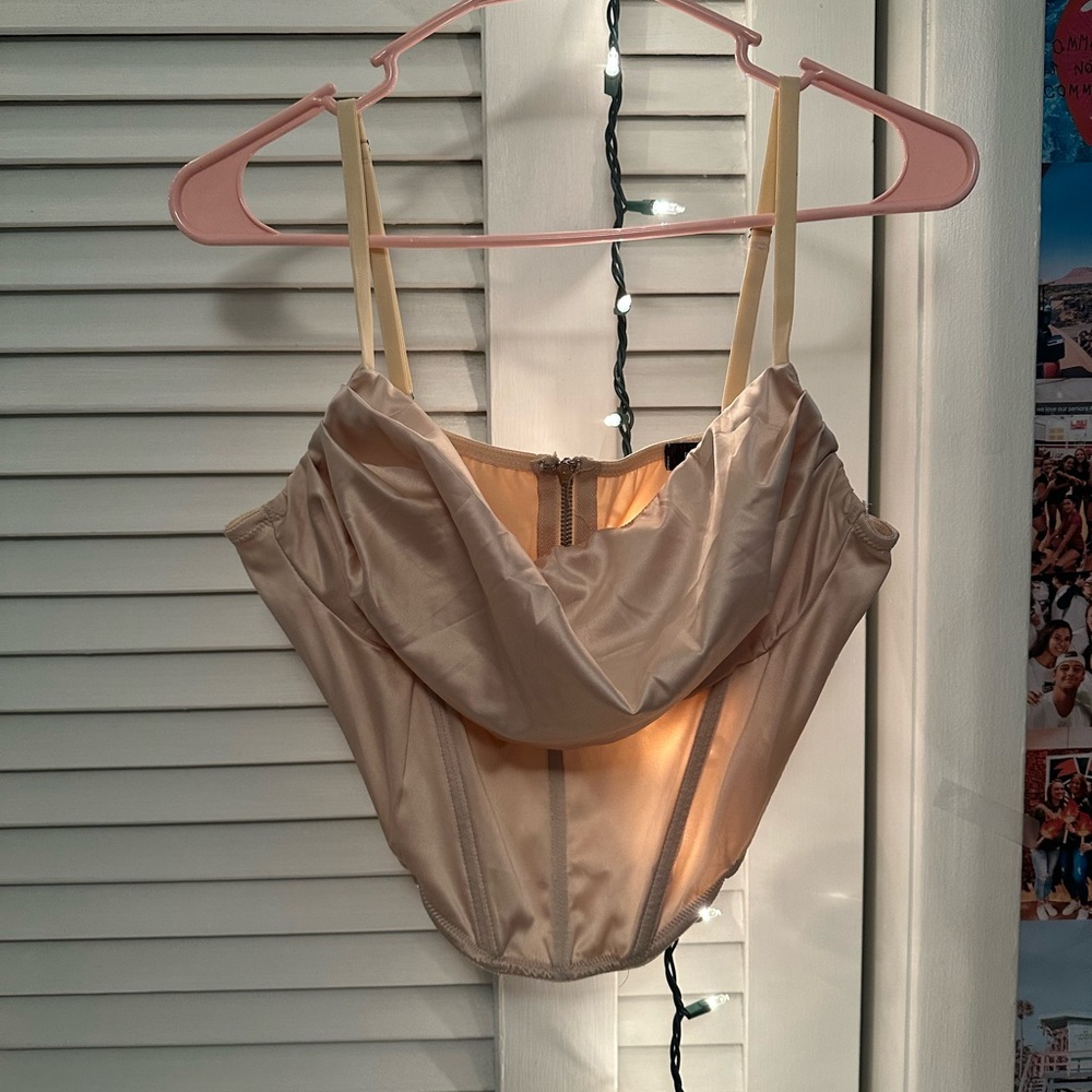 Urban Outfitters Lexi Satin Cowl Corset Top